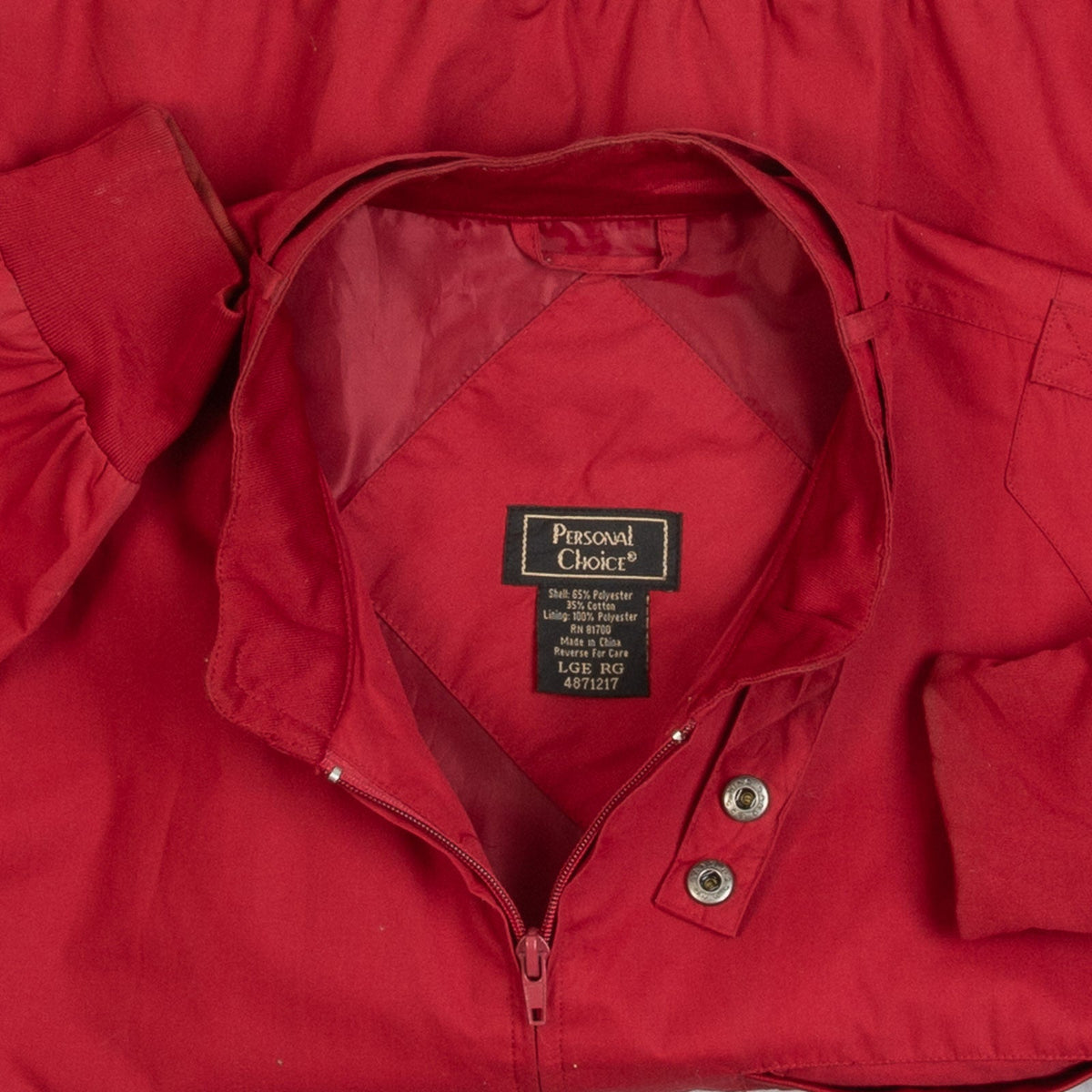 MEN'S VINTAGE 1990S UTILITY BOMBER FULL ZIP JACKET - LARGE