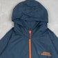 MEN'S VINTAGE 1990S AUBURN UNIVERSITY HOODED WINDBREAKER JACKET - LARGE