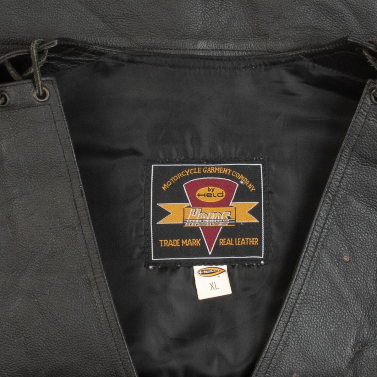 MEN'S VINTAGE 1990S LEATHER GILET JACKET - X-LARGE