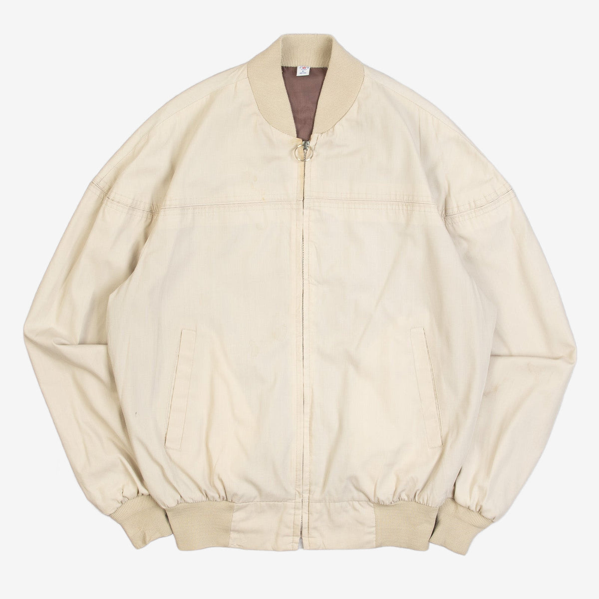MEN'S VINTAGE 1980S FULL ZIP BOMBER JACKET - LARGE