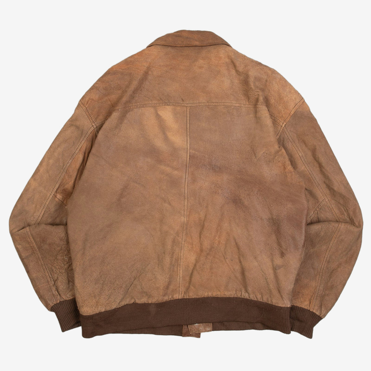 MEN'S VINTAGE 1990S LEATHER FLIGHT JACKET - LARGE