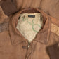 MEN'S VINTAGE 1990S LEATHER FLIGHT JACKET - LARGE
