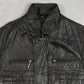 MEN'S VINTAGE 1980S LEATHER UTILITY GILET JACKET - X-LARGE