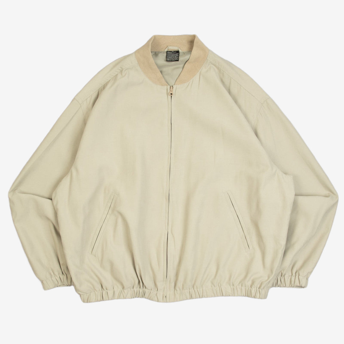 MEN'S VINTAGE 1990S FULL ZIP BOMBER JACKET - LARGE