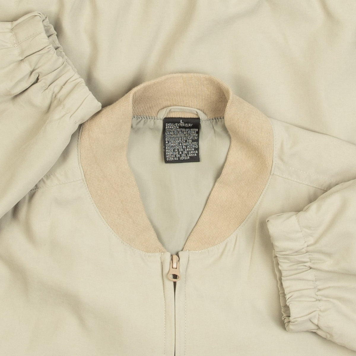 MEN'S VINTAGE 1990S FULL ZIP BOMBER JACKET - LARGE