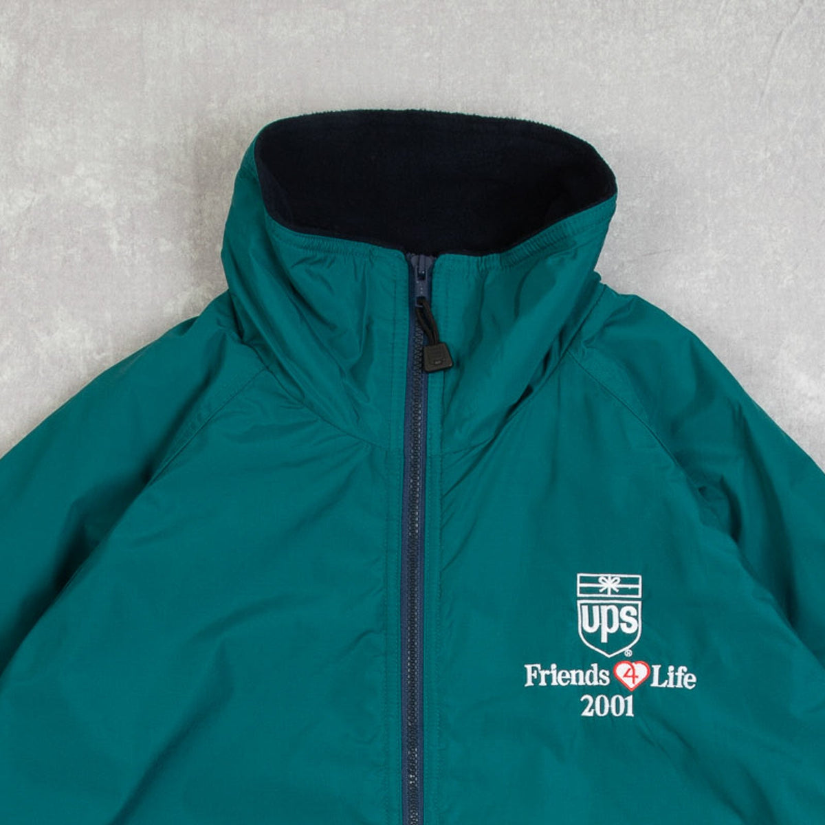 MEN'S VINTAGE 2001 UPS FULL ZIP BOMBER JACKET - X-LARGE