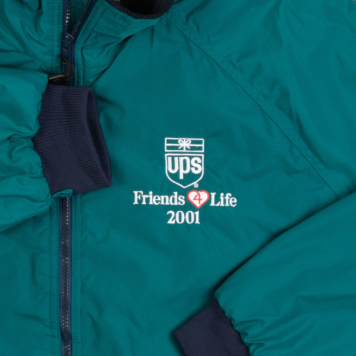 MEN'S VINTAGE 2001 UPS FULL ZIP BOMBER JACKET - X-LARGE