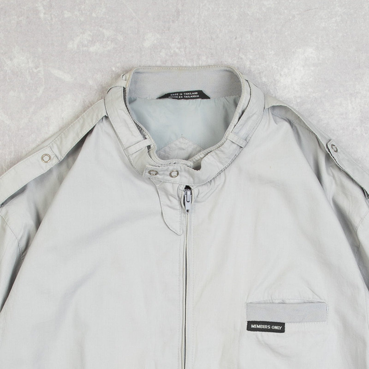 MEN'S VINTAGE 1990S MEMBERS ONLY UTILITY BOMBER JACKET - LARGE