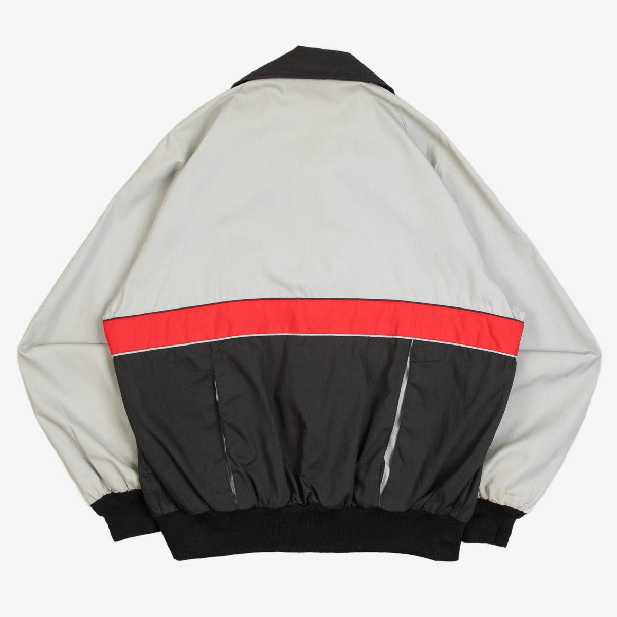MEN'S VINTAGE 1990S COLOUR BLOCK FULL ZIP BOMBER JACKET - LARGE