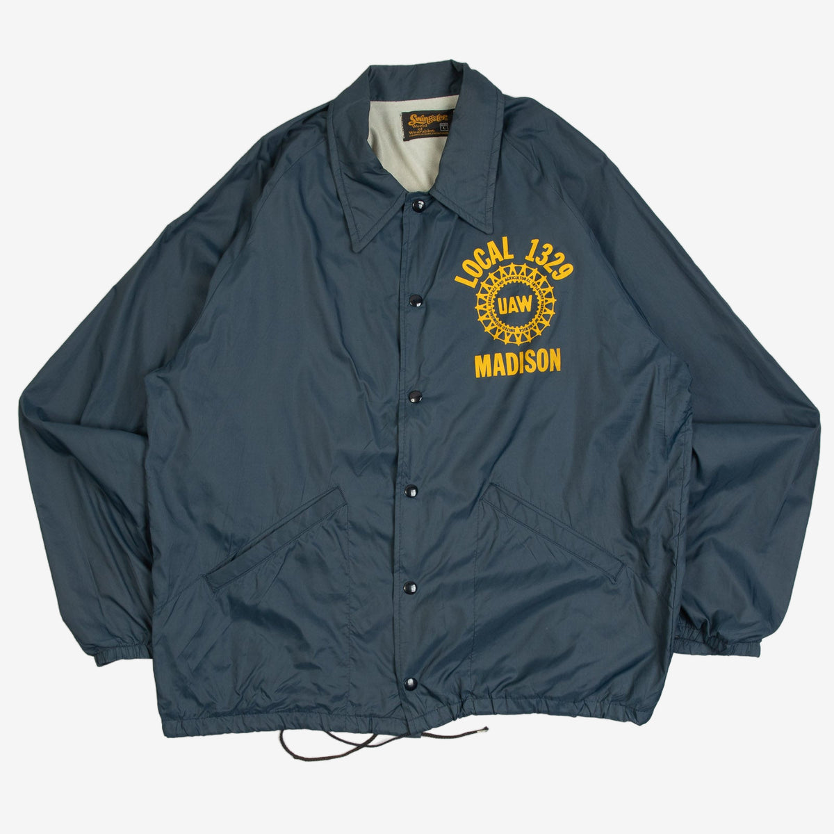 MEN'S VINTAGE 1980S LOCAL 1329 COACH JACKET - LARGE