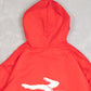 MEN'S VINTAGE 1980S GYMNASTICS HALF ZIP HOODED BOMBER JACKET - LARGE
