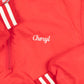 MEN'S VINTAGE 1980S GYMNASTICS HALF ZIP HOODED BOMBER JACKET - LARGE