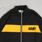 MEN'S VINTAGE 1990S ARMY FULL ZIP WINDBREAKER JACKET - MEDIUM
