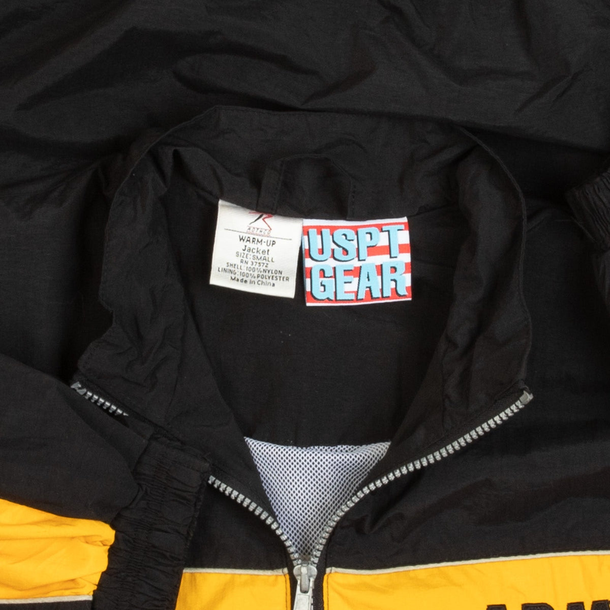 MEN'S VINTAGE 1990S ARMY FULL ZIP WINDBREAKER JACKET - MEDIUM