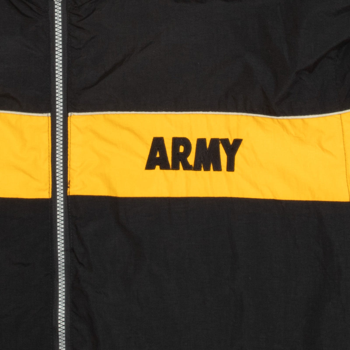 MEN'S VINTAGE 1990S ARMY FULL ZIP WINDBREAKER JACKET - MEDIUM