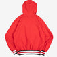 MEN'S VINTAGE 1990S REBELS HALF ZIP HOODED BOMBER JACKET - SMALL