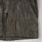 WOMEN'S VINTAGE 1990S LEATHER DOUBLE BREASTED JACKET - LARGE