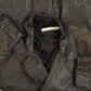 WOMEN'S VINTAGE 1990S LEATHER DOUBLE BREASTED JACKET - LARGE