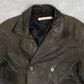 WOMEN'S VINTAGE 1990S LEATHER DOUBLE BREASTED JACKET - LARGE