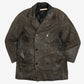 WOMEN'S VINTAGE 1990S LEATHER DOUBLE BREASTED JACKET - LARGE