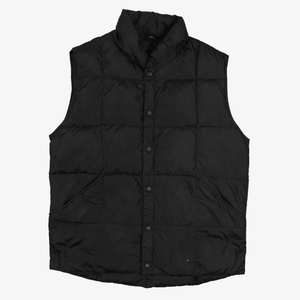 MEN'S VINTAGE QUILTED GILET VEST JACKET - MEDIUM
