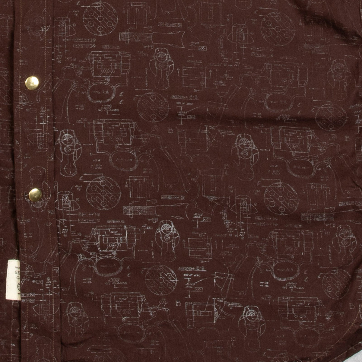 MEN'S VINTAGE 1990S GUN PATTERNED WESTERN SHIRT - LARGE