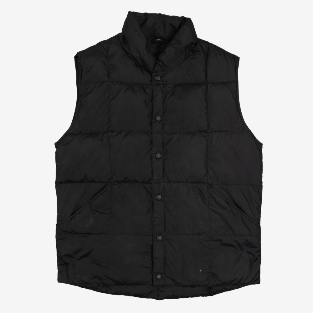 MEN'S VINTAGE QUILTED GILET VEST JACKET - MEDIUM