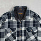 MEN'S VINTAGE 1990S WOOL STYLE CHECKED FLANNEL SHIRT - X-LARGE