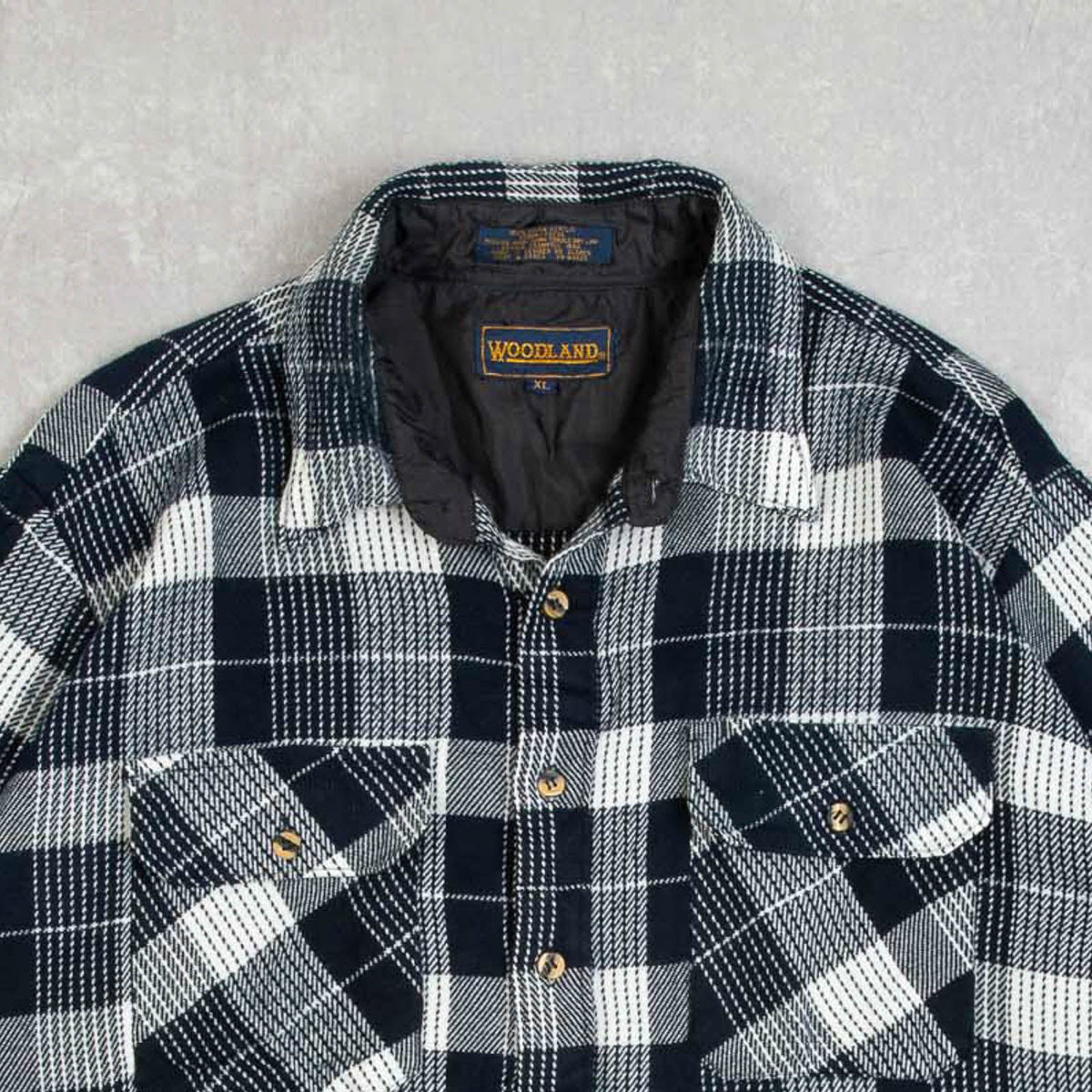 MEN'S VINTAGE 1990S WOOL STYLE CHECKED FLANNEL SHIRT - X-LARGE