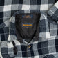 MEN'S VINTAGE 1990S WOOL STYLE CHECKED FLANNEL SHIRT - X-LARGE