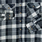 MEN'S VINTAGE 1990S WOOL STYLE CHECKED FLANNEL SHIRT - X-LARGE