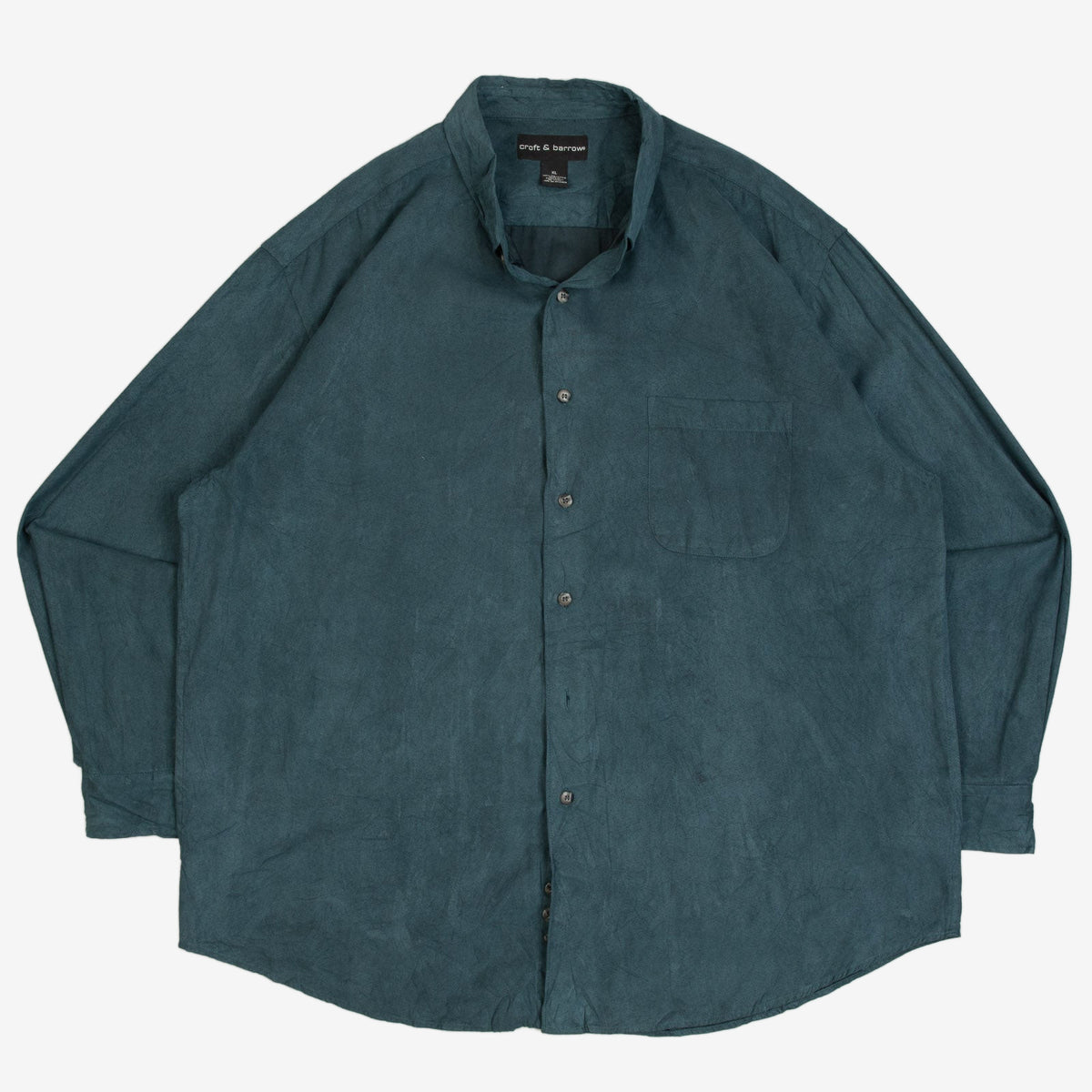 MEN'S VINTAGE 1990S SUEDE STYLE SHIRT - X-LARGE