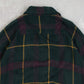 MEN'S VINTAGE 1990S WOOL STYLE CHECKED FLANNEL SHIRT - LARGE