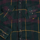 MEN'S VINTAGE 1990S WOOL STYLE CHECKED FLANNEL SHIRT - LARGE