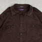 MEN'S VINTAGE 1990S SUEDE STYLE SHIRT - LARGE