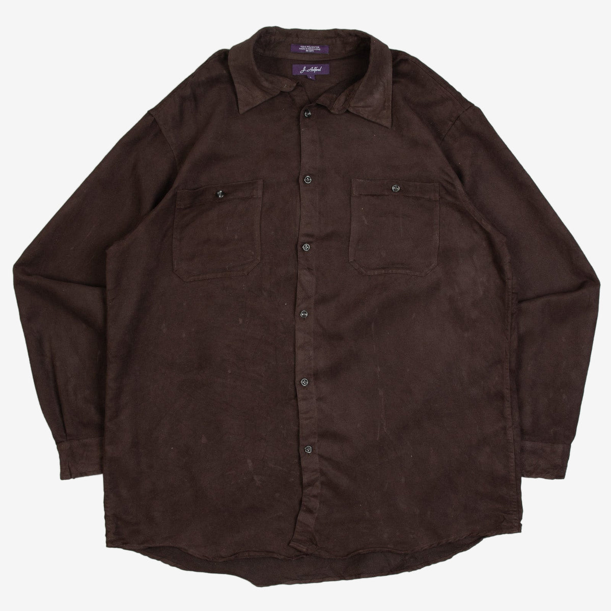 MEN'S VINTAGE 1990S SUEDE STYLE SHIRT - LARGE