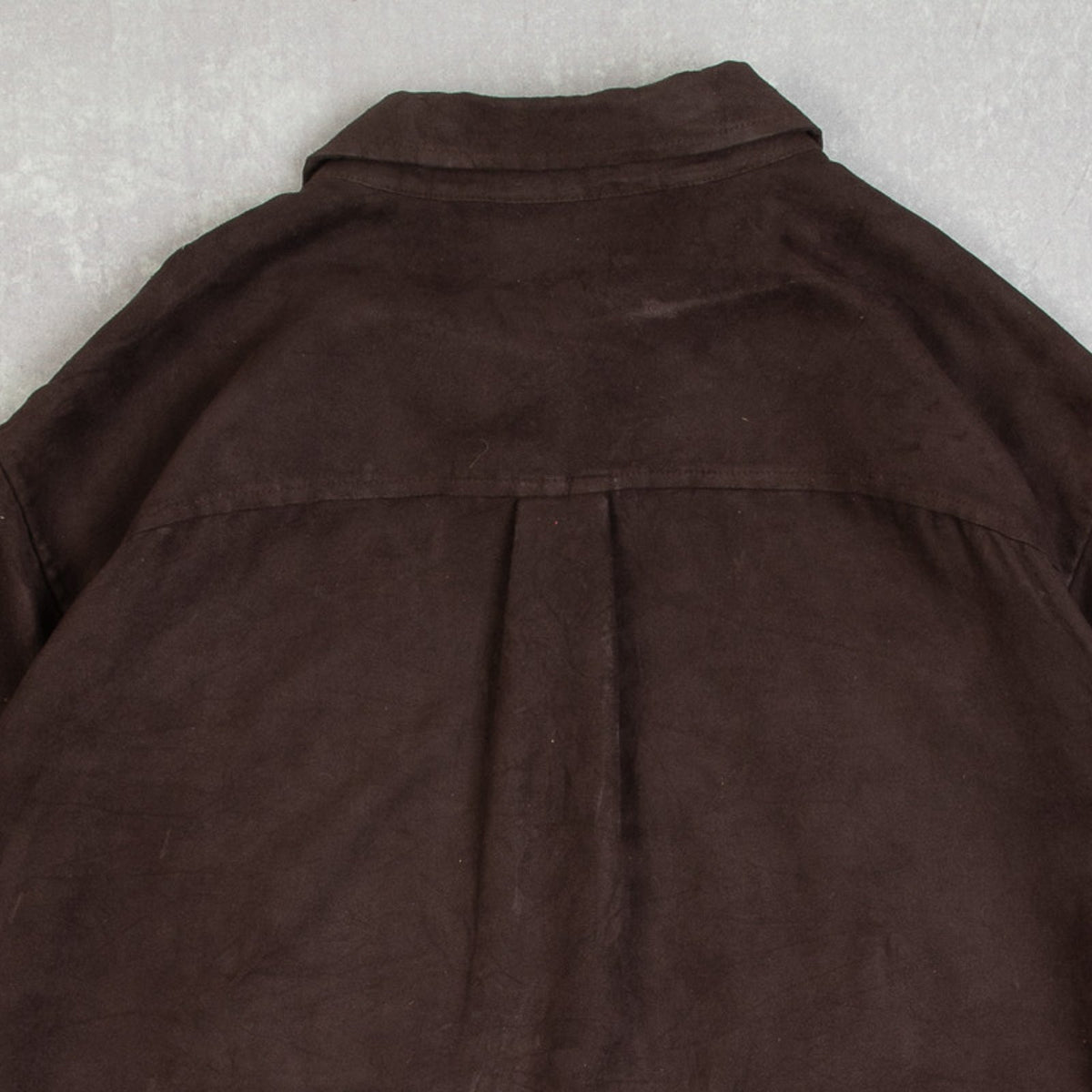 MEN'S VINTAGE 1990S SUEDE STYLE SHIRT - LARGE