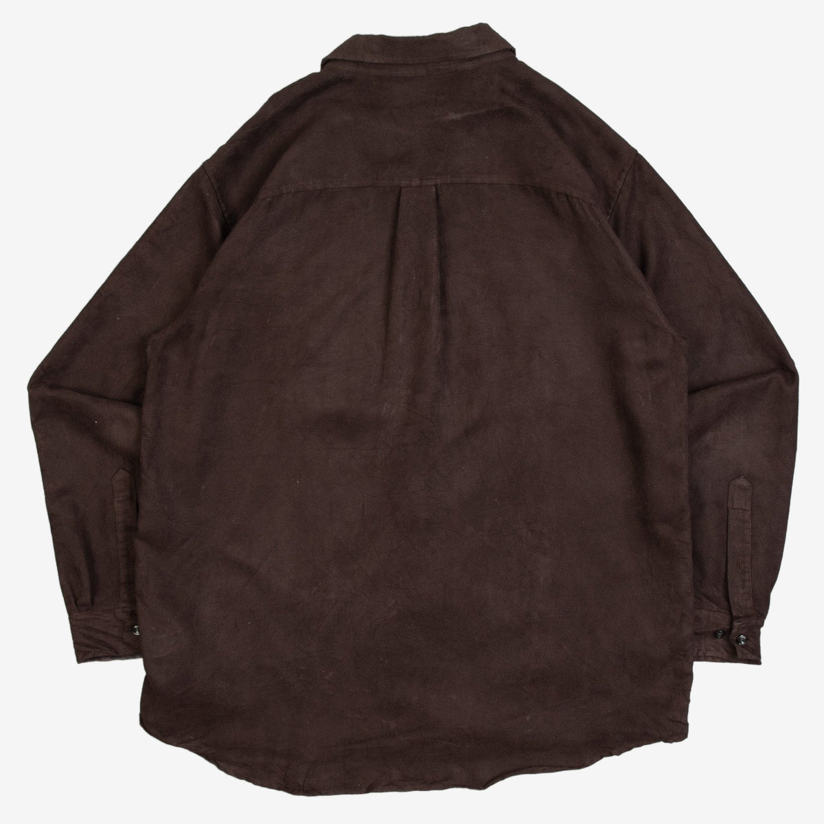 MEN'S VINTAGE 1990S SUEDE STYLE SHIRT - LARGE