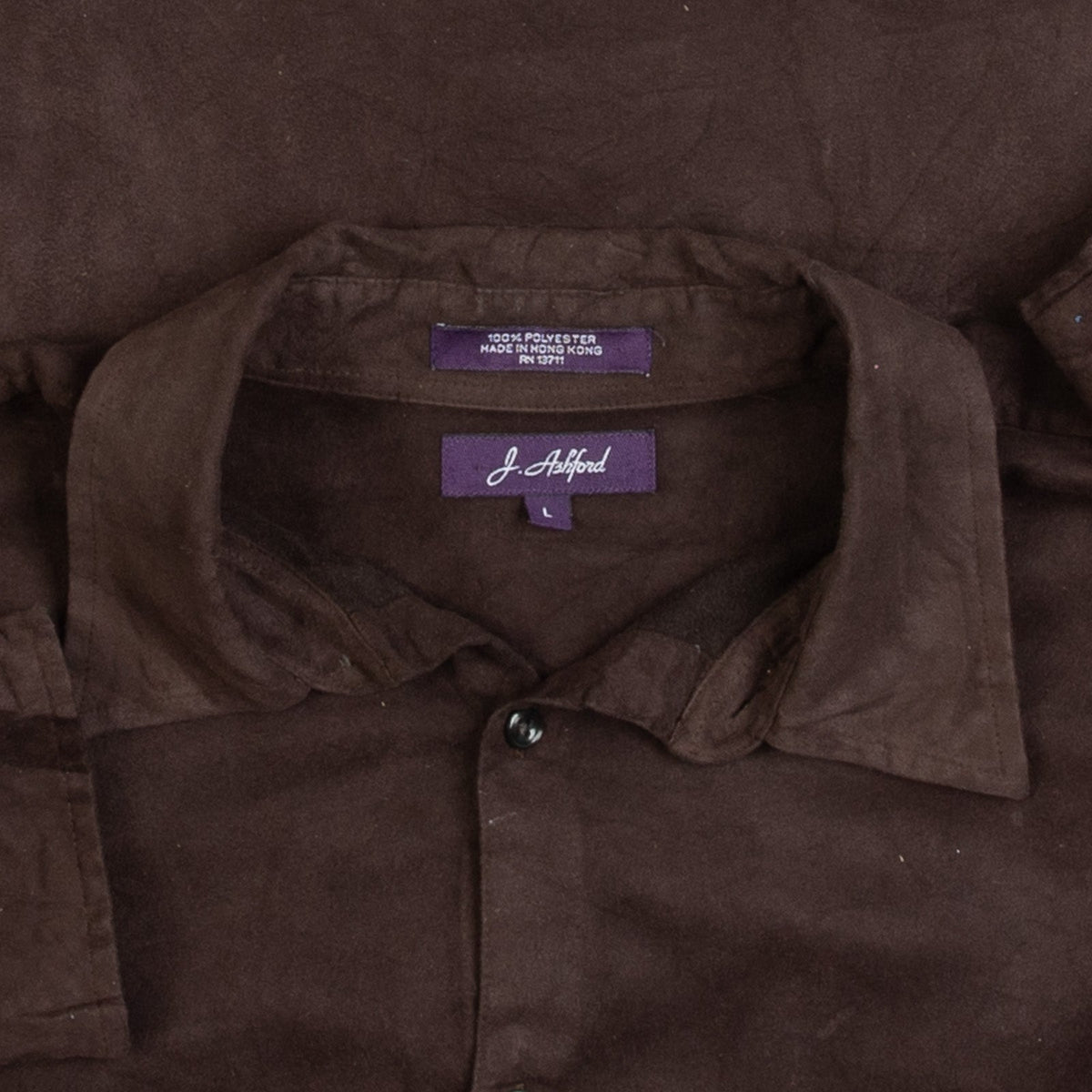 MEN'S VINTAGE 1990S SUEDE STYLE SHIRT - LARGE
