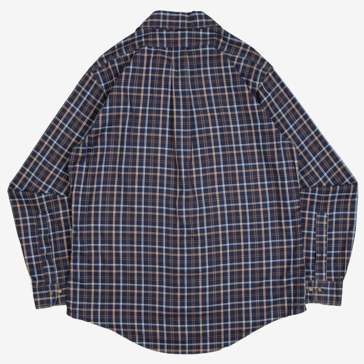 MEN'S VINTAGE 1990S BROOKS BROTHERS CHECKED LONG SLEEVE SHIRT - LARGE