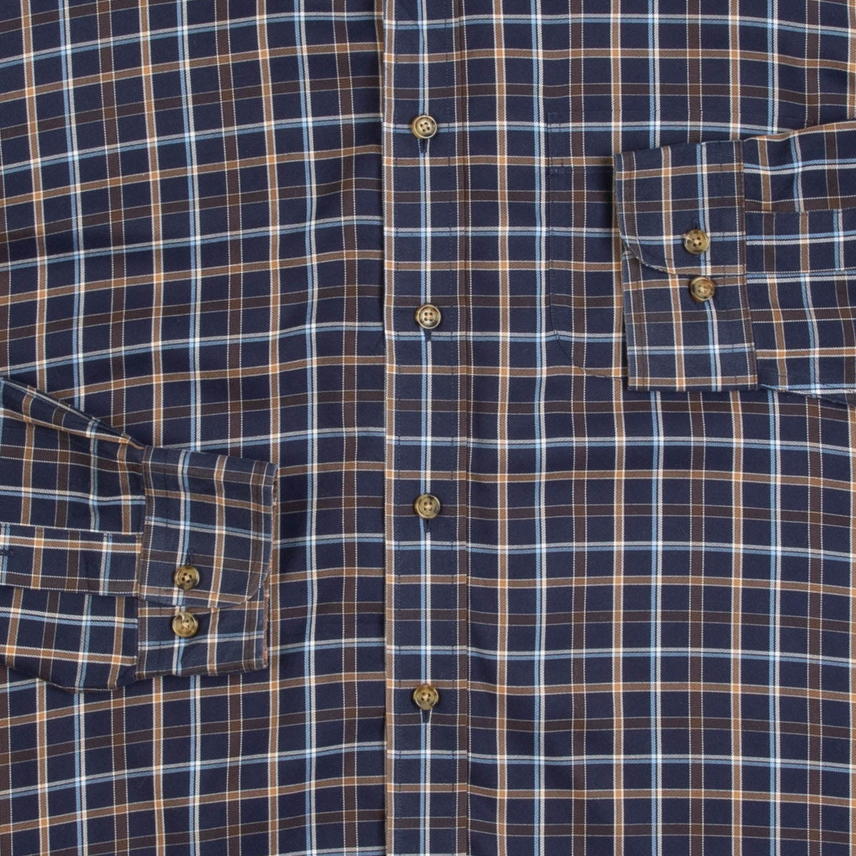 MEN'S VINTAGE 1990S BROOKS BROTHERS CHECKED LONG SLEEVE SHIRT - LARGE