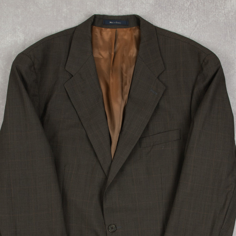 MEN'S VINTAGE 1990S CHAPS CHECKED BLAZER JACKET - LARGE
