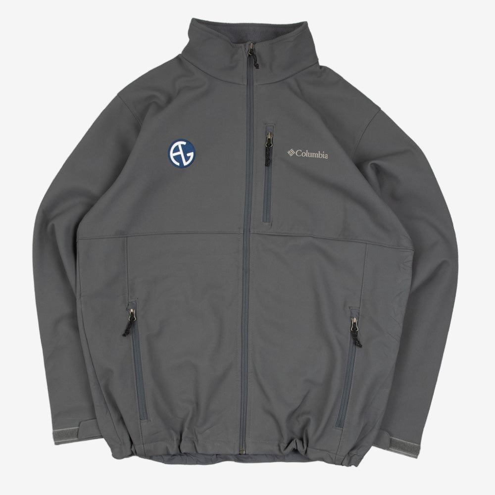 MEN'S VINTAGE COLUMBIA FLEECE LINED FULL ZIP JACKET - LARGE