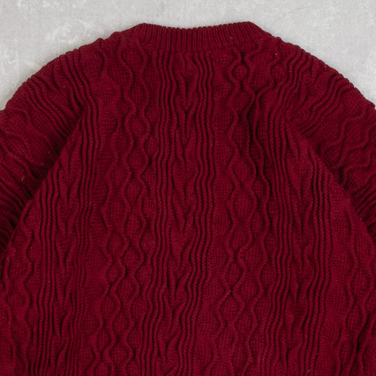 WOMEN'S VINTAGE 1980S STRUCTURED KNITTED JUMPER - MEDIUM