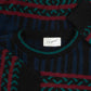 MEN'S VINTAGE 1980S PATTERNED KNITTED JUMPER - LARGE