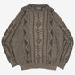 MEN'S VINTAGE 1990S STRUCTURED PATTERNED KNITTED JUMPER - X-LARGE