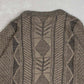 MEN'S VINTAGE 1990S STRUCTURED PATTERNED KNITTED JUMPER - X-LARGE