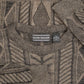 MEN'S VINTAGE 1990S STRUCTURED PATTERNED KNITTED JUMPER - X-LARGE