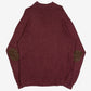 MEN'S VINTAGE 1990S CHAPS QUARTER BUTTONED KNITTED JUMPER - X-LARGE