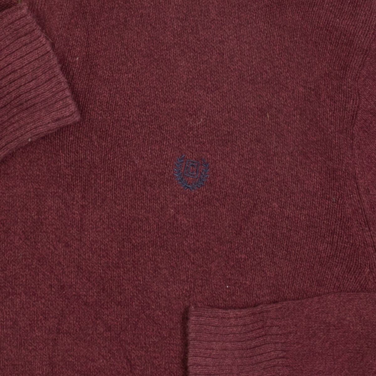MEN'S VINTAGE 1990S CHAPS QUARTER BUTTONED KNITTED JUMPER - X-LARGE